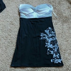 Fox strapless dress